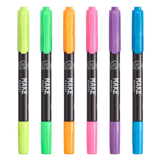 Dual Tip Fluorescent Fabric Ink Markers by Make Market&#xAE;